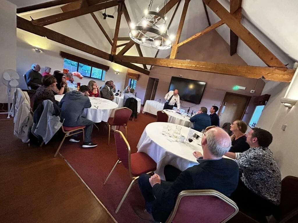 Modern function room in Telford set up for a corporate meeting, ideal for conferences, training sessions, and business events