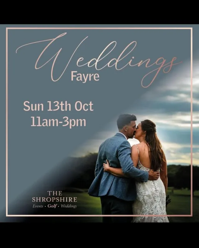 ❤❤ONE WEEK TO GO ❤❤

If your newly engaged or in the final stages of preperation for your special day then come along to our wedding fayre next Sunday from 11am - 3pm. 

We want to help you by opening our doors to Shropshire’s finest wedding suppliers that can help you create the perfect day!

Canapes and welcome drinks will be available in the Marquee where you will also receive a goody bag!

The Farmhouse will be dressed for ceremony so that you can see what your ceremony will look like, and you can practice your aisle walk!

The Marquee will be FULL of our fantastic suppliers as well as live music. 

On the day offers

Giveaways

and more!!!

Our wedding team will be on hand to show you around, discuss your wedding plans and go through our packages to give you a quote for your perfect day at The Shropshire.

No need to but, but we would like to know if you are coming along. All registered guests will go in to a draw to win an Afternoon Tea for 4 or Sunday lunch for 4!!